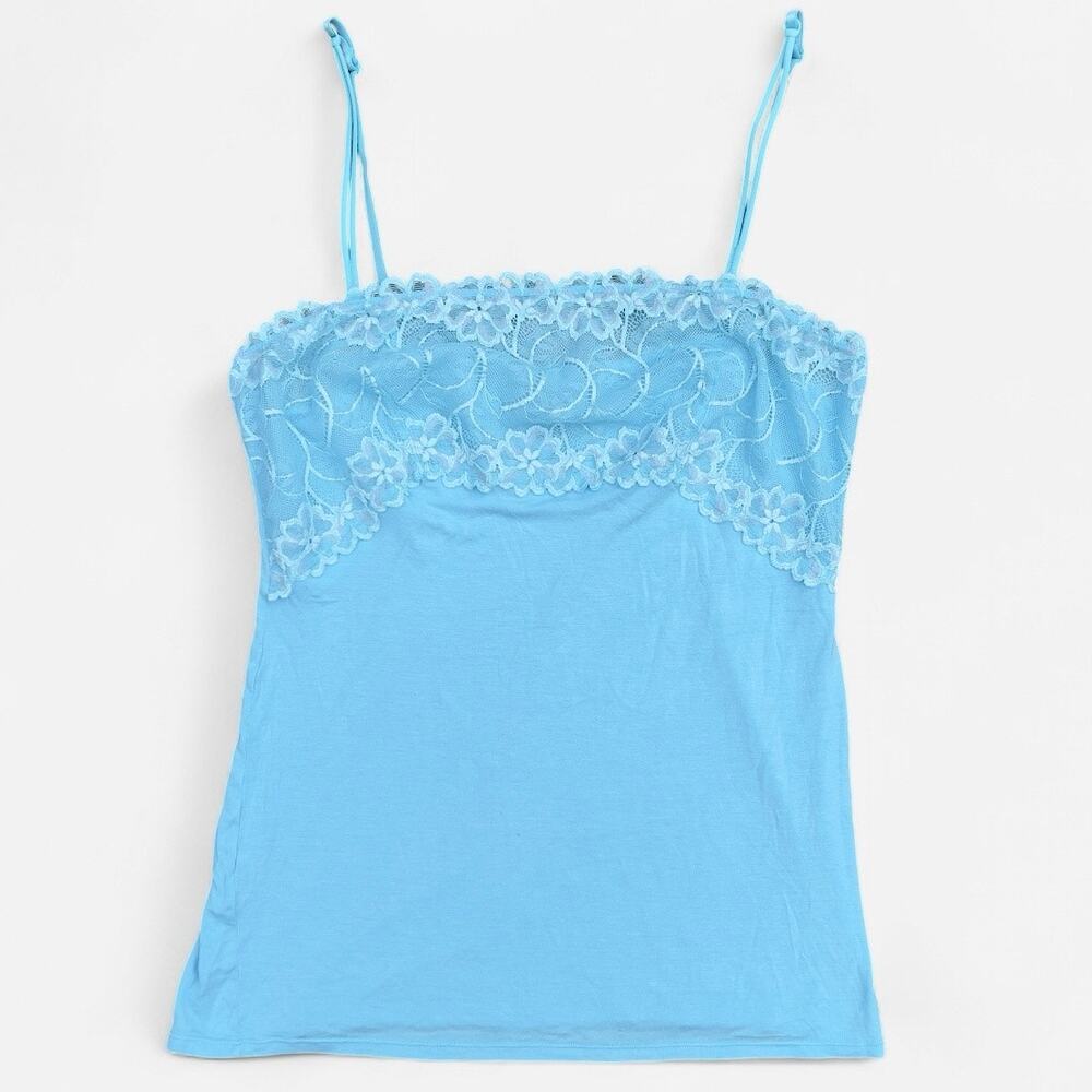 Felina Aqua Lace Stretchy Camisole Top